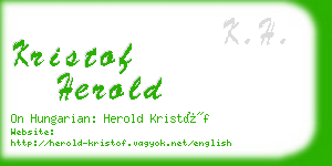 kristof herold business card